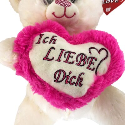 Teddybär mit Herz "Ich liebe dich" - ca. 27 cm