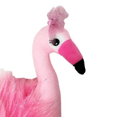 Plüsch Flamingo mit Glamour Optik - 4fach sortiert - ca. 48 cm