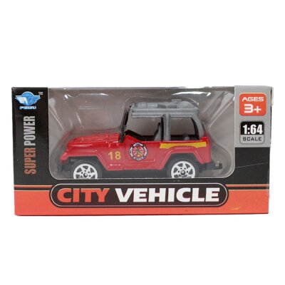 Feuerwehrauto Spielzeug klein 8-fach sortiert in Box - 10...