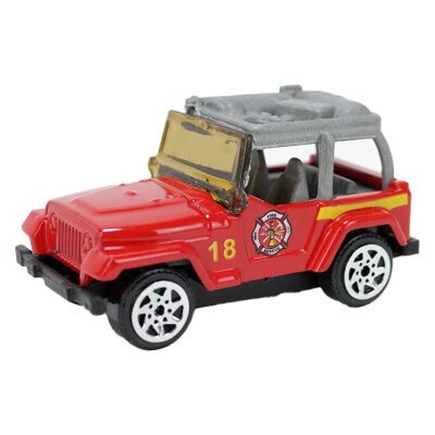 Feuerwehrauto Spielzeug klein 8-fach sortiert in Box - 10 x 5 x 4 cm