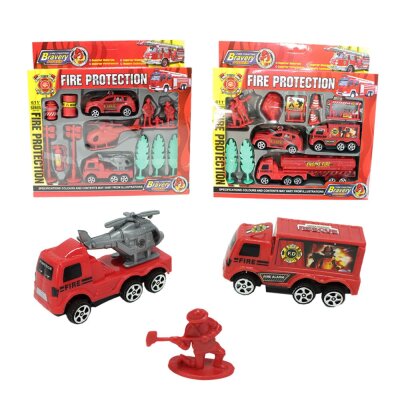 Feuerwehr Spielzeug Set mit Fahrzeugen und Zubehör...
