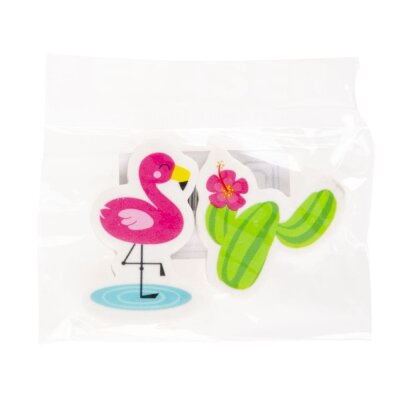 Radiergummi 2er Set - Flamingo und Kaktus