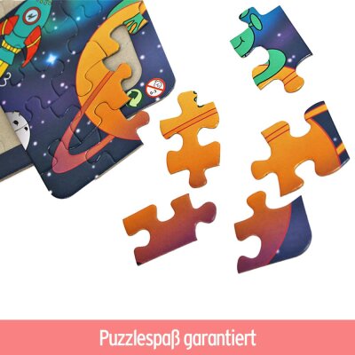 Puzzle Weltraum Mitgebsel Kindergeburtstag "16-teilig" - ca. 14 cm
