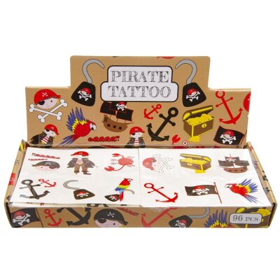 Piraten Tattoos für Kinder im Display