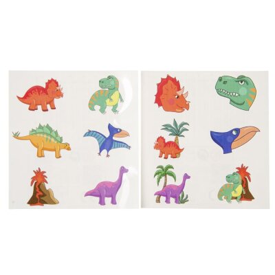 Kinder Tattoos Dinosaurier - 576 Stück in Box
