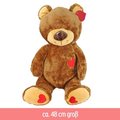 Liebes Teddy Bär mit Herz - sitzend ca. 48 cm