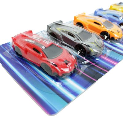 Rennauto Spielzeug Street Racer auf Karte - ca. 10,5 cm