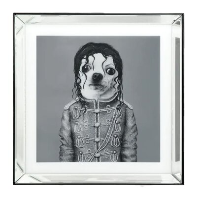 Bilderrahmen mit Spiegel "King Dog" - ca. 60 cm x 60 cm