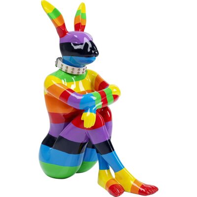 Deko Figur Hase "Sitting Rabbit" Regenbogen -...