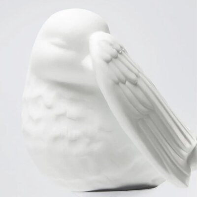 Tischleuchte Vogel Motiv aus Porzellan - ca. 52 cm