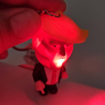 Schlüsselanhänger Mr. President "Donald" mit LED und Sound