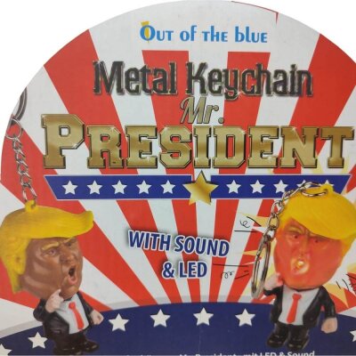 Schlüsselanhänger Mr. President "Donald" mit LED und Sound