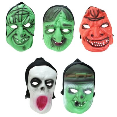 Halloween Masken Set - 6 Stück enthalten