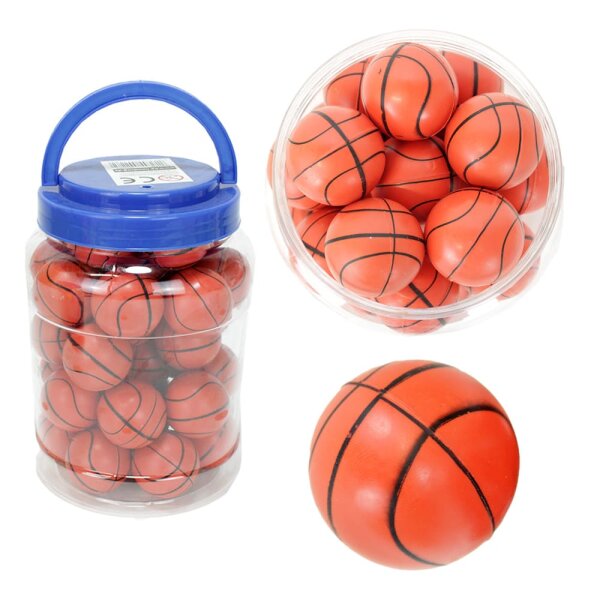 Flummi Basketball in Dose - ca. 45mm - Preis pro Stück