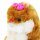 Hamster Kuscheltier klein mit rosa Schleife "braun" - ca. 20