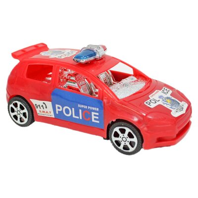 Polizei Spielzeugauto mit Rückzug 3-fach sortiert
