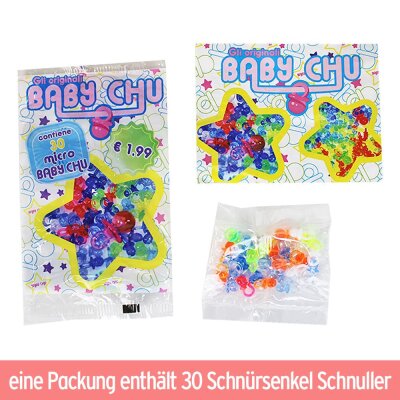 Schnürsenkel Schmuck Kinder "Baby Schnuller" - 30 Stück im Beutel