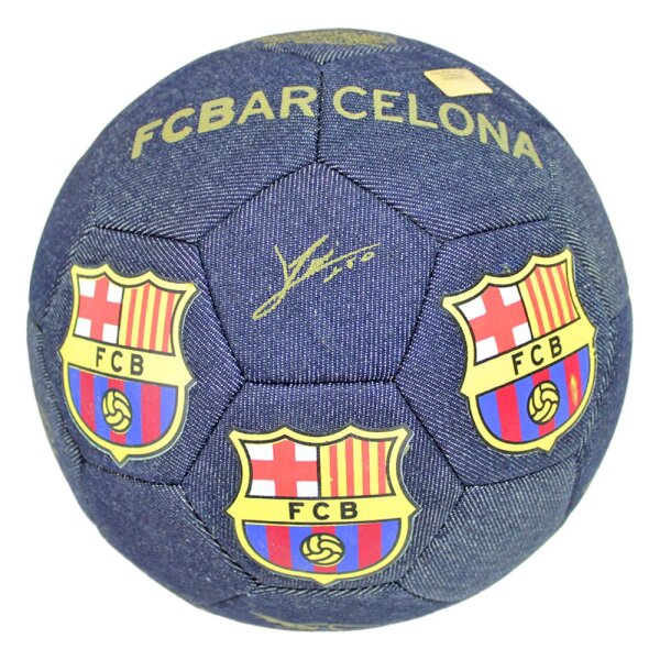 Ball FC Barcelona "Jeans" mit Autogrammen (inkl. Lionel Messi)