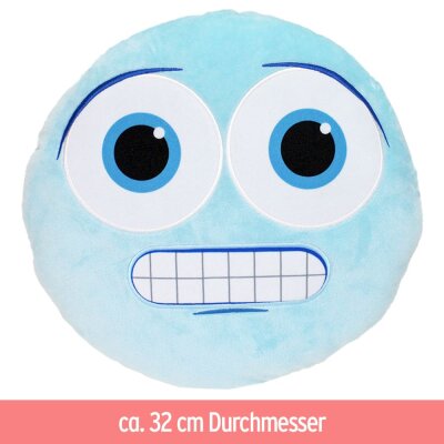 Plüsch Kissen "Frostbeule" Geschenk blau - ca. 32 cm