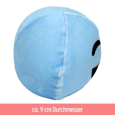 Squeeze-Ball aus Plüsch "Zwinker-Smiley" - ca. 9 cm