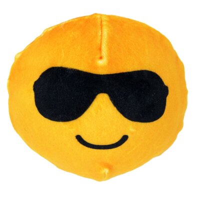 Plüsch-Ball mit coolem Emoji mit Sonnenbrille - ca. 9 cm