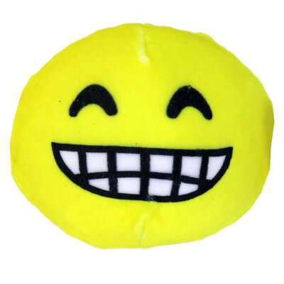 Squeezeball mit dauergrinsenden und zähnezeigenden Smiley - ca. 9 cm