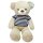 Teddybär groß beige XXL mit gestreiftem Shirt - ca. 100 cm