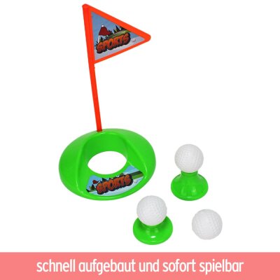 Kinder Golf Set Spielzeug für Minigolf - aus Kunststoff