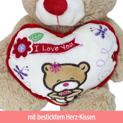 Teddybärchen mit Herz "I Love you" sitzend...