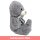Grauer Teddybär "Timmy" klein mit Schleife - ca. 31 cm