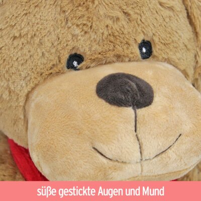Plüschtier Hund Schlappohren Kuscheltier Hund "mit Spruch" - ca. 28 cm