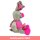 Kuscheltier Hase rosa Kleid und Nase mit Muster - ca. 30 cm