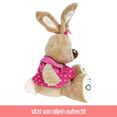 Plüschtier Hase Ostern mit rosa Kleid - ca. 33 cm