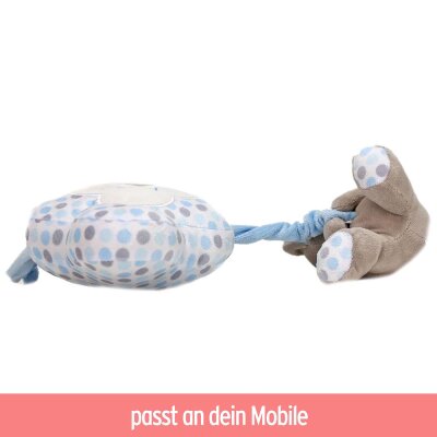 Spieluhr Kinder Kuscheltier Bär in blau - ca. 24 cm