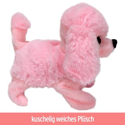 Take Me Home Pudel Hund laufend mit Sound rosa - ca. 15,5 cm