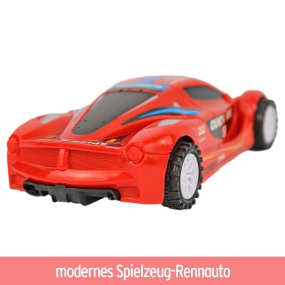 Rennauto Spielzeug in rot mit Rückzug - ca. 19 cm