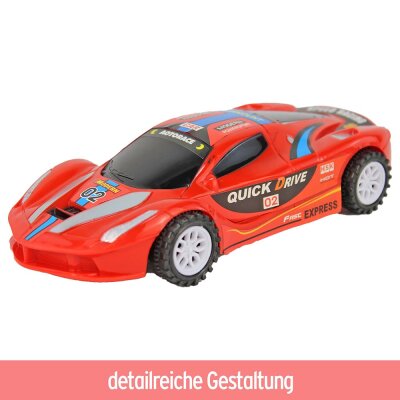 Rennauto Spielzeug in rot mit Rückzug - ca. 19 cm