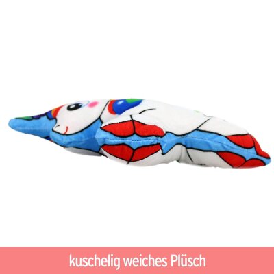 Buntes Einhorn Plüsch Kissen - ca. 19 cm