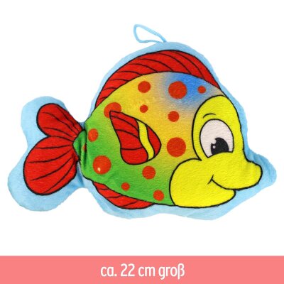 Plüschkissen Fisch "Ben" bunt - ca. 22 cm