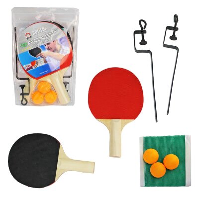 Tischtennis-Schläger Set inkl. Netz und 3 Bälle