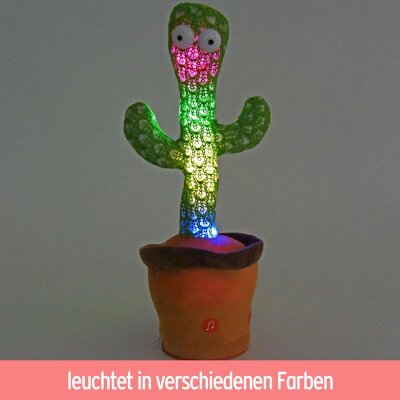 Tanzender Kaktus Spielzeug mit Licht & Sound