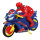 Spielzeug Motorrad mit Abschuss im Fotokarton